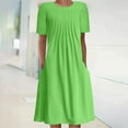 thumbnail image 1 of Kiplyki Spring Women's Dresses Plus Size 2024 Bohemian Print Short Sleeve Beach Knee Length Dress, 1 of 8
