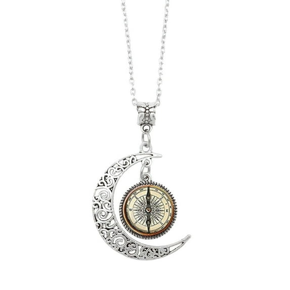 Kiplyki Steampunk Compass Pendant Necklace Vintage Compass Jewelry