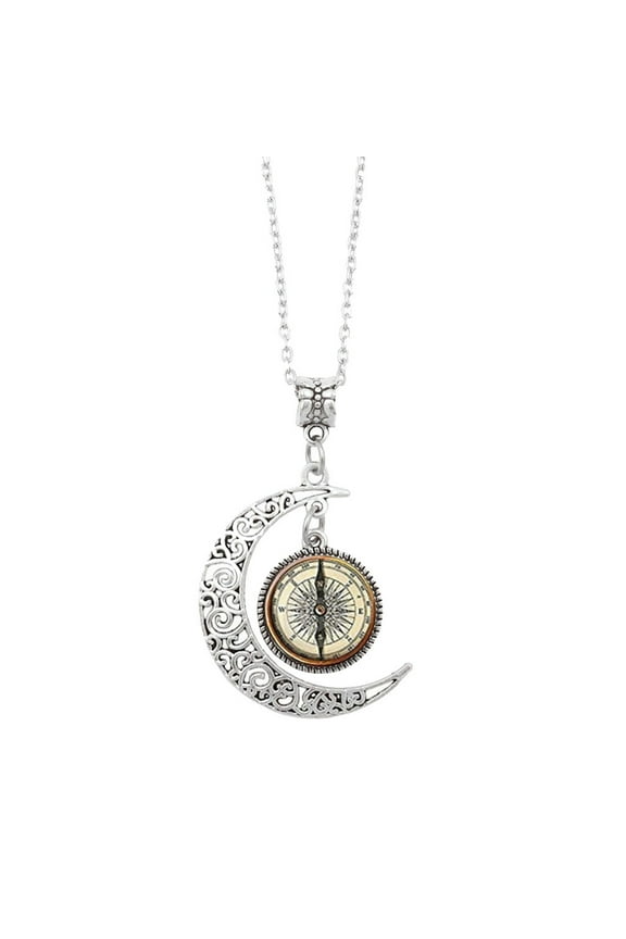Steampunk Compass Pendant Necklace Vintage Compass Jewelry