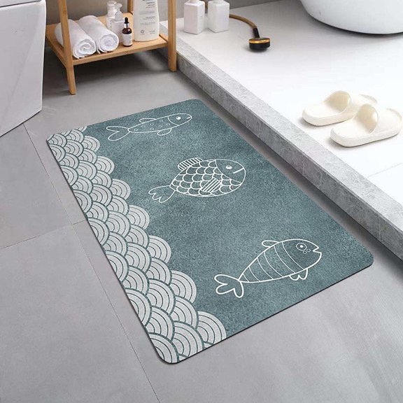 Kiplyki Super Absorbent Floor Mat Bathroom Absorbent And Quick Drying Carpet Floor Mats Door Bathroom Non Slip Floor Mats