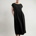 thumbnail image 1 of Kiplyki Trendy Clothes Women鈥檚 Fashion Solid Sleeveless Round-neck Long Dress, 1 of 6