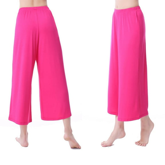 Kiplyki Trendy Pants for Women Thin Dance Pants Loose Yoga Wide Leg Pants