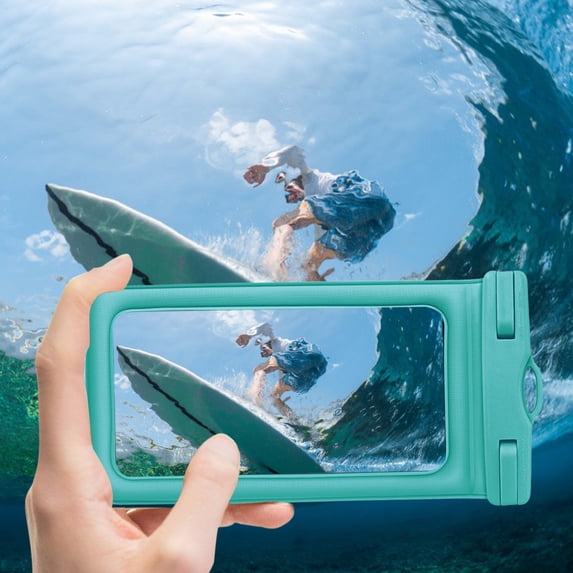 Kiplyki Universal Waterproof Phone Pouch IPX8 Waterproof Phone Case For Beach Underwater Cellphone Dry Bag With Lanyard Fits All Phones Up To 7.2IN