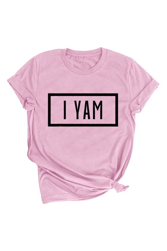 Valentine's Day Womens Tops Letter Printing Short Sleeve Top Short Sleeve Round Neck Shirt