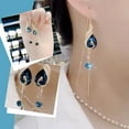 thumbnail image 1 of Kiplyki Vintage Earrings Temperament Advanced Pearl Earrings Peacock Earrings, 1 of 9