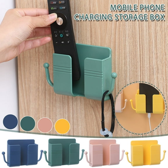 Kiplyki Wall Mounted Storage Box,Remote Control Mobile Phone Charging Storage Box