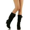 thumbnail image 1 of Kiplyki Weekly Women's Middle Heel Belt Buckle Round Suede Solid Color High Winter, 1 of 4