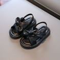thumbnail image 1 of Kiplyki Wellness Baby Shoes Girls Cute Fashion Solid Color Bow Non-slip Soft Sole Beach Sandals, 1 of 6