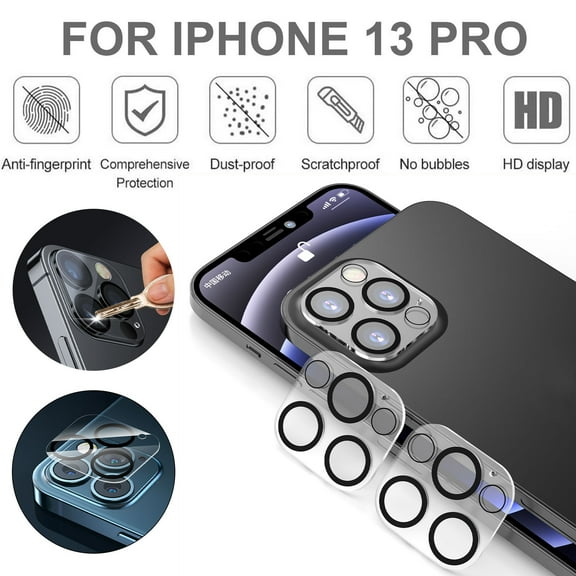 Kiplyki 1 PCS Metal Tempered Glass Screen Rear Camera Lens Protector For IPhone 13 Series 2021 New