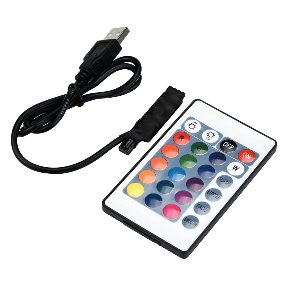 Led Remote Back Kiplyki 100CM USB LED Strip Light TV Back Lamp 5050RGB Colour Changing ...