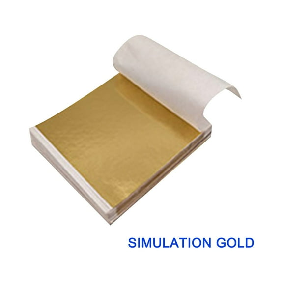 Kiplyki 100PC Art Craft Paper Imitation Multi-color Copper Leaf Foil Foil Paper Bronzing DIY Craft Decoration