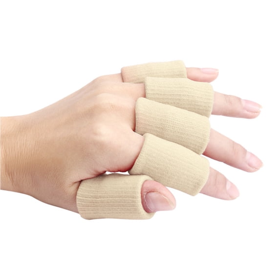 Kiplyki Wholesale 10pcs Stretch Basketball Finger Guard Support Sleeves Protector Beige