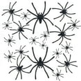 thumbnail image 1 of Kiplyki 20 PC Halloween Plastic Black Spider Joking Toys Decoration Realistic, 1 of 4