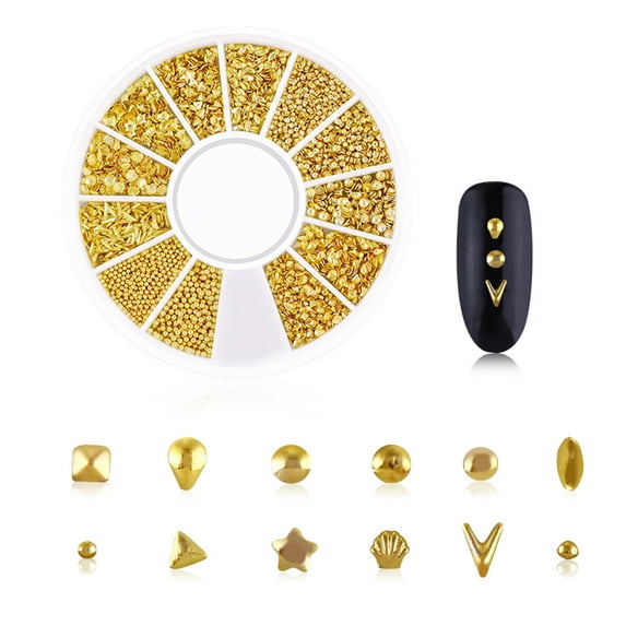 Kiplyki Wholesale 3D Nail Art Star And Moon Hollow Alloy Nail Decoration Tips Decoration Manicure Wheel