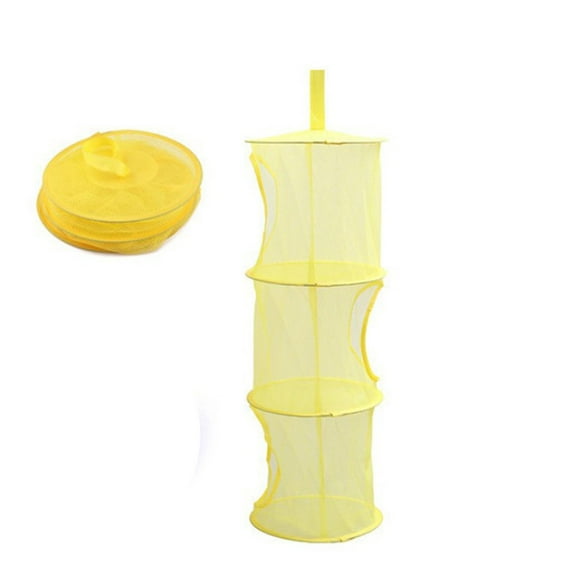 Kiplyki 3Shelf Hanging bag Storage Mesh Net Organizer Laundry Toy Towel socks Closet MHQ