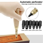 Kiplyki Automatic Belts Mute Screw Rotary Hole Punch Steel Belt Hole Craft Leather Tools