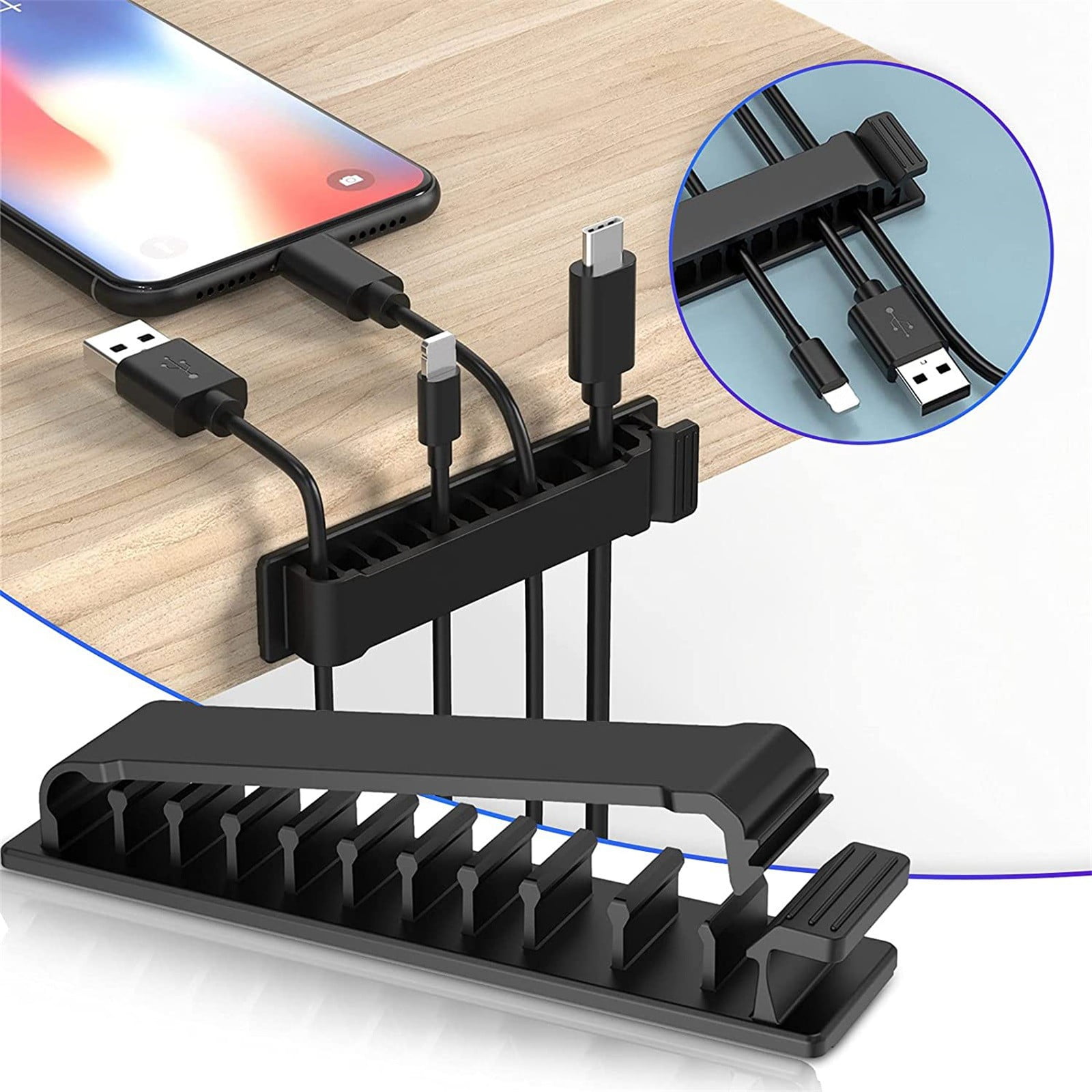 Kiplyki Wholesale Cable Clip Self Adhesive Cord Holder Cord Organizer  Charger Cable Management For Organizing Home Office 