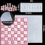 Kiplyki Wholesale Chess Board Resin Mold Game Board Silicone Epoxy Resin Casting Mold for DIY Crafts