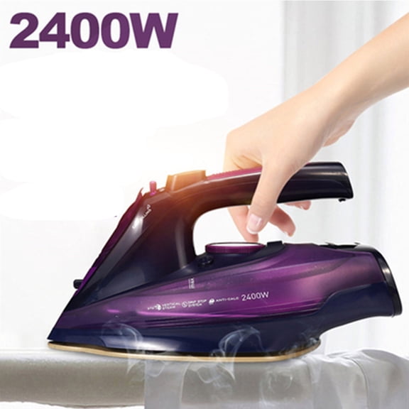 Kiplyki Cordless Or Corded 2400-Watt Anti-Drip Ceramic Hybri-d Clothes Iron With Vertical Steam And Auto-Off Function