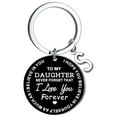 thumbnail image 1 of Kiplyki Creative DIY To My DAUGHTER Black Stainless Steel Last Name 26 Letter Keychain 2.5cm, 1 of 1