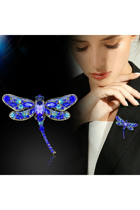 Kiplyki Crystal dragonflies brooch animals brooch for women Jewelry