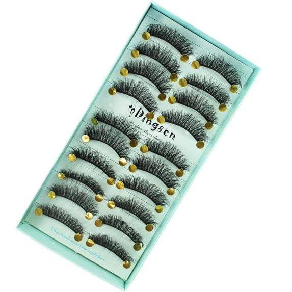 Kiplyki Wholesale Eyelashes 3D 3D Eyelashes Thick Eyelashes 10 Pairs Pack High-grade Fiber