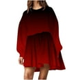 thumbnail image 1 of Kiplyki Fall Dresses for Women Loose Round Neck Comfy Printing Dresses, 1 of 5