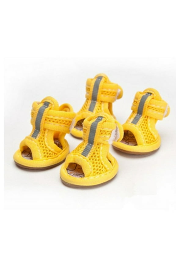 Fashion Dog Summer Shoes Breathable Mesh Prevent Hot Feet