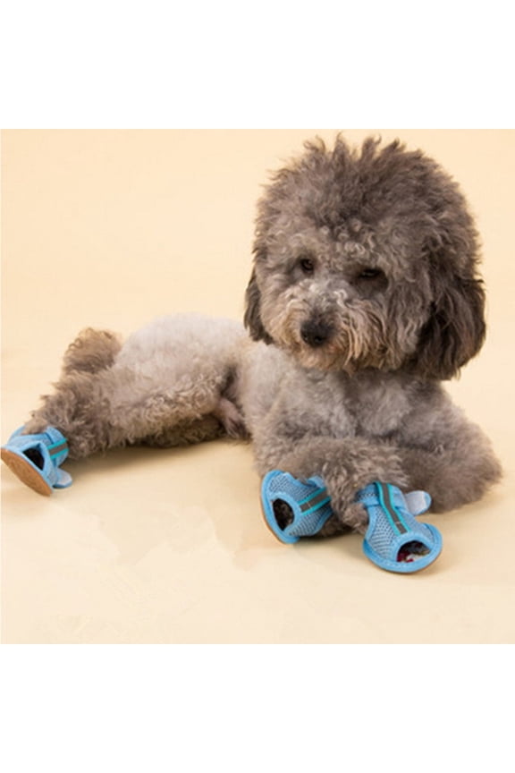 Fashion Dog Summer Shoes Breathable Mesh Prevent Hot Feet