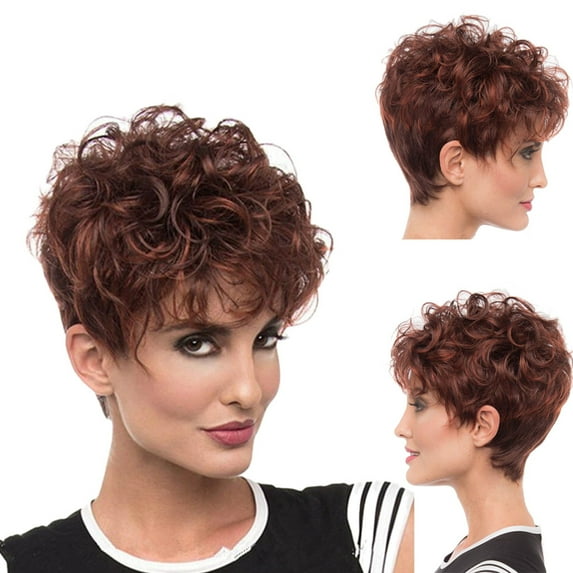 Kiplyki Fashion Women's Sophisticated Full Wig Short Wig Curly Wig Styling Cool Wig