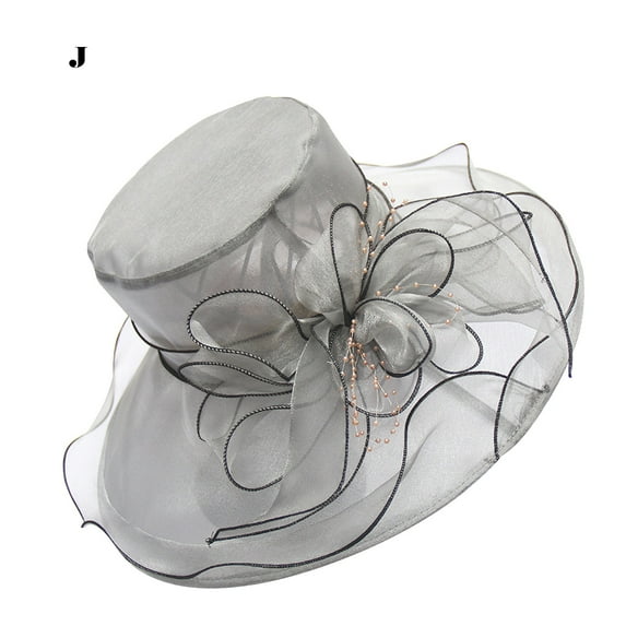 Kiplyki Flower Net Yarn Sun Hat Beach Sunscreen Sunhat Female Organza Top Hat
