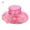 thumbnail image 1 of Kiplyki Flower Net Yarn Sun Hat Beach Sunscreen Sunhat Female Organza Top Hat, 1 of 2