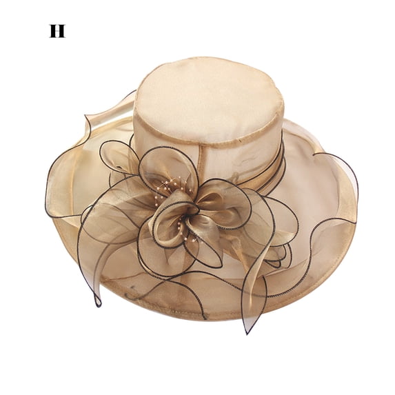 Kiplyki Flower Net Yarn Sun Hat Beach Sunscreen Sunhat Female Organza Top Hat