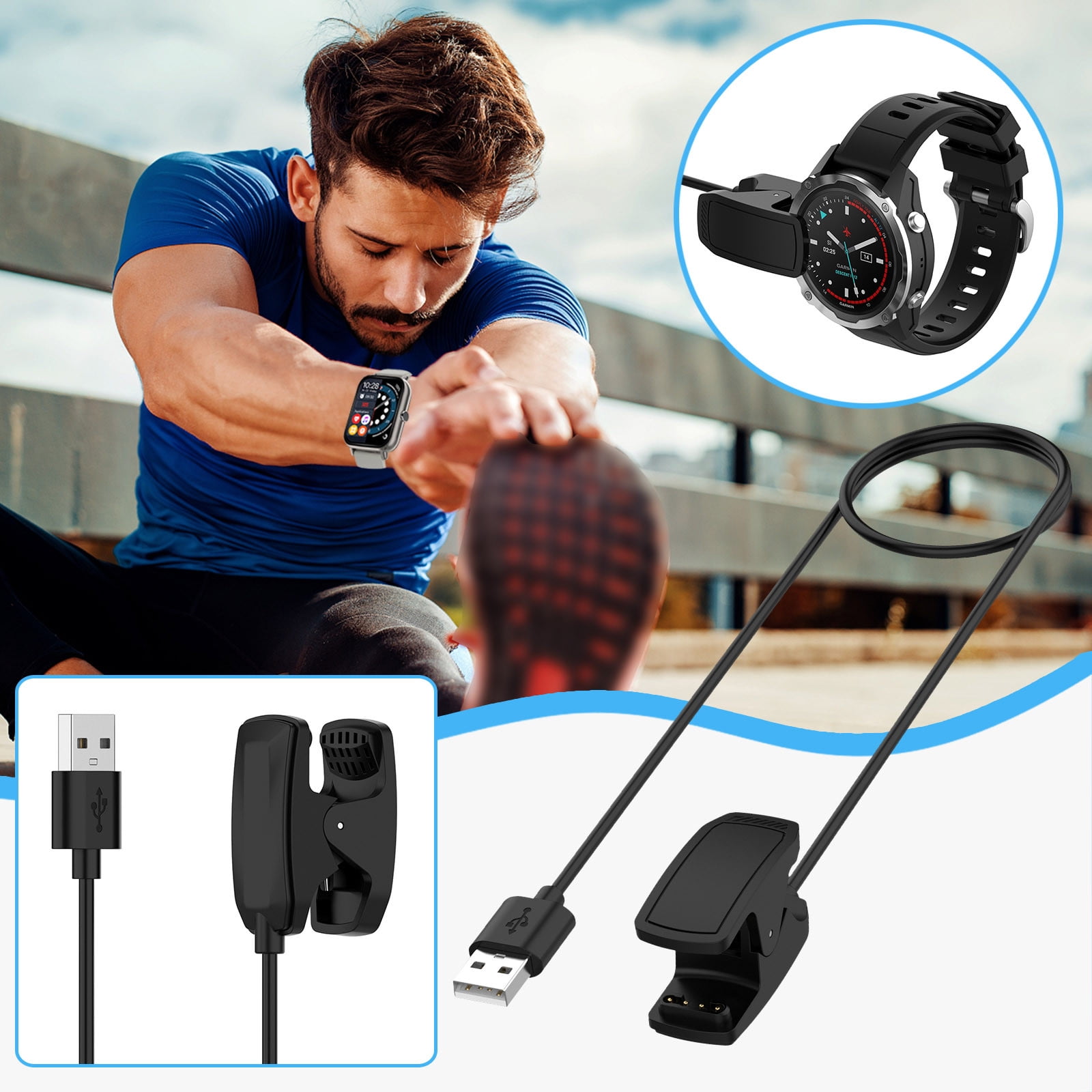 Kiplyki Wholesale For Garmin descent mk2 Garmin descent mk2i Charging Cable Charger Cradle USB Walmart Business Supplies