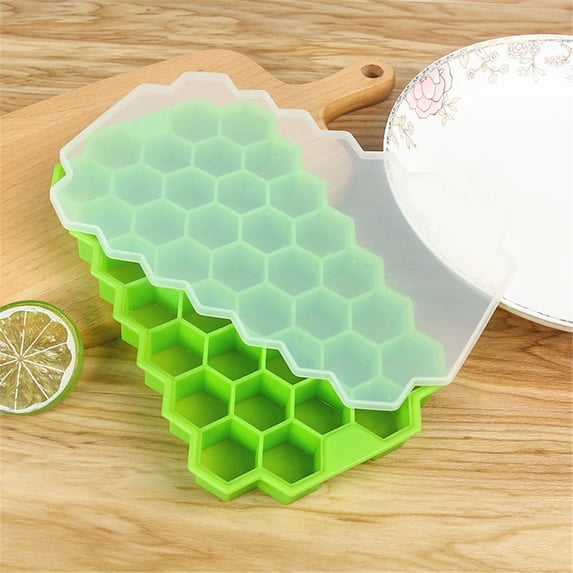 Kiplyki Honeycomb Shape Ice Cube Maker Ice Tray Ice Cube Mold Storage Containers
