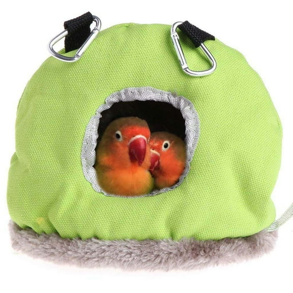 Kiplyki Hot Warm Bird Bed House Hut Hanging Cage Plush Birds for Hamster Parrot