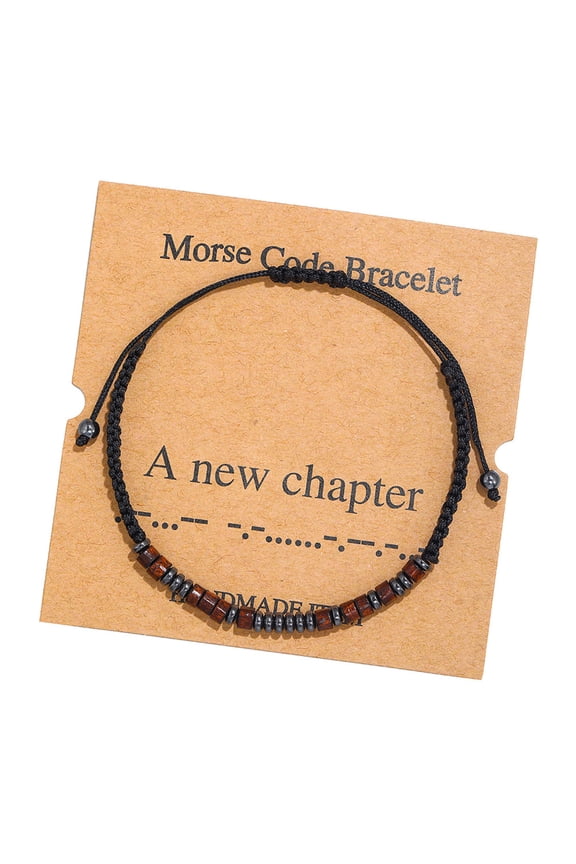 Kiplyki Inspirational Code Bracelets Message Funny Jewelry With Wood Beads For Birthday Gifts