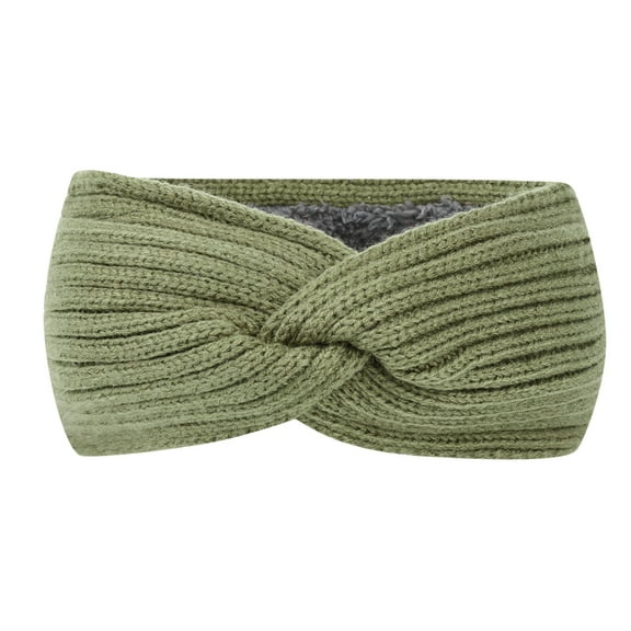 Kiplyki Keep Warm Winter Foldable Solid Women Knit Ladies Thick Headwraps Headband