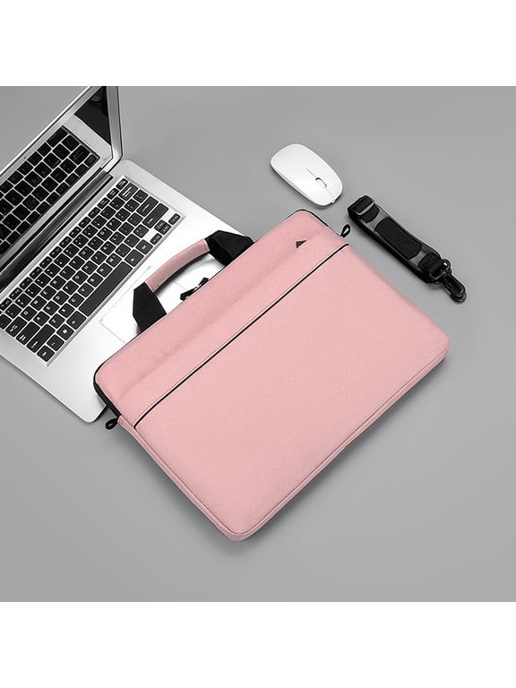 Laptop Tote Shoulder Bag, 15.6In Laptop Or Tablet, Stylish, Durable, Waterproof Fabric, Lightweight, Business Casual, Suitable For Multiple Laptops Pink