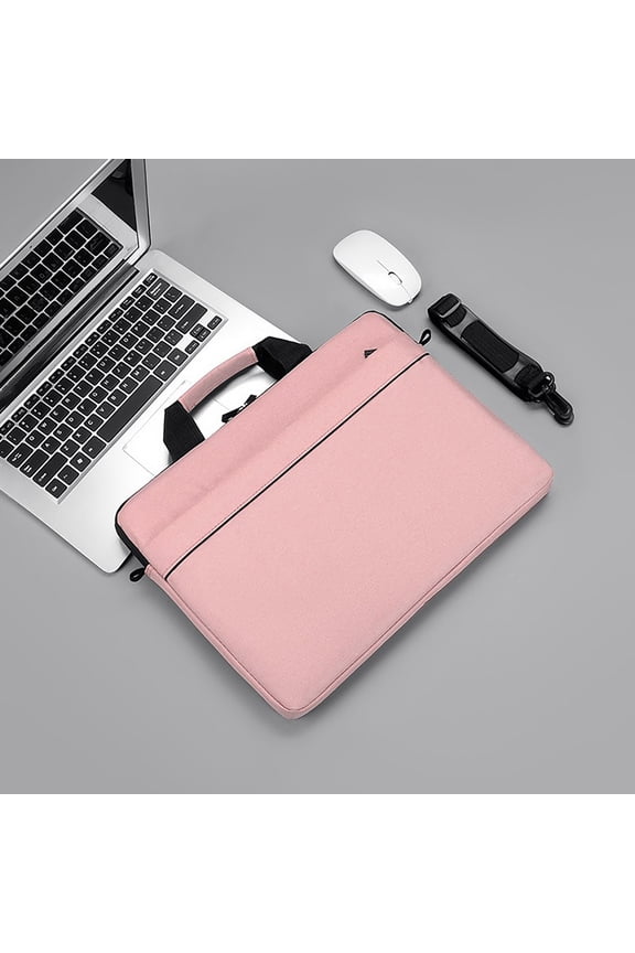 Laptop Tote Shoulder Bag, 15.6In Laptop Or Tablet, Stylish, Durable, Waterproof Fabric, Lightweight, Business Casual, Suitable For Multiple Laptops Pink
