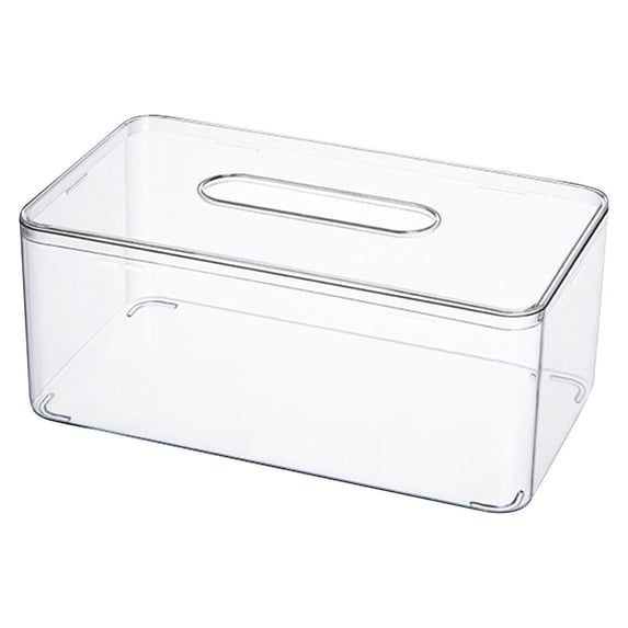 Kiplyki Living Room Napkin Storage Box Fashion Design Transparent Container Large Capacity Multifunction Napkin Box For Home