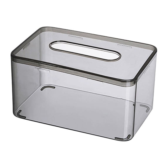 Kiplyki Living Room Napkin Storage Box Fashion Design Transparent Container Large Capacity Multifunction Napkin Box For Home