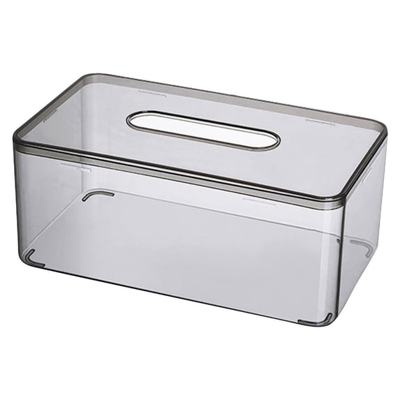 Kiplyki Wholesale Living Room Napkin Storage Box Fashion Design Transparent Container Large Capacity Multifunction Napkin Box For Home