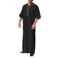 thumbnail image 1 of Kiplyki Men's Long-Sleeved Button-Down Solid Color Printed Shirt Stylish Nightgown, 1 of 3