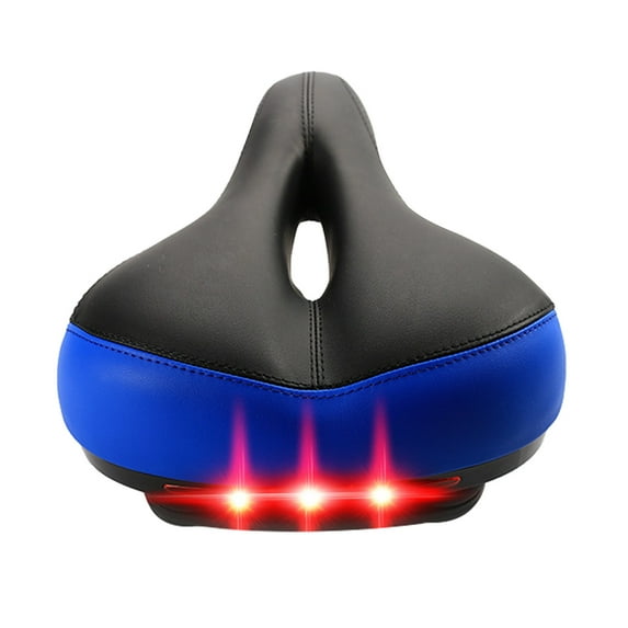 Kiplyki Mountain Bike Seat Cushion With Tail Light Bicycle Thickening And Widening Seat