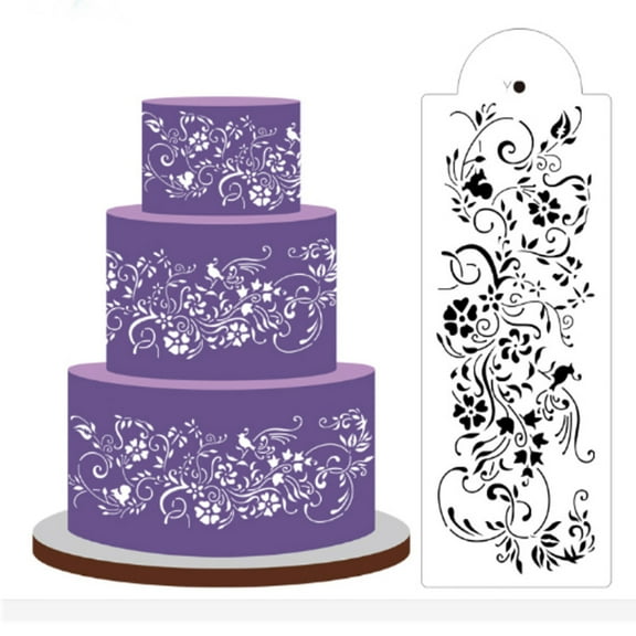 Kiplyki NEW DIY Birthday Cake Spray Mold Decorating Print Sugar Sieve Sugar Craft Model
