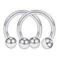 thumbnail image 1 of Kiplyki Clearance Wholesale Nose Ring Hoop Magnetic Horseshoe Rings Stainless Steel Faux Septum Rings, 1 of 1