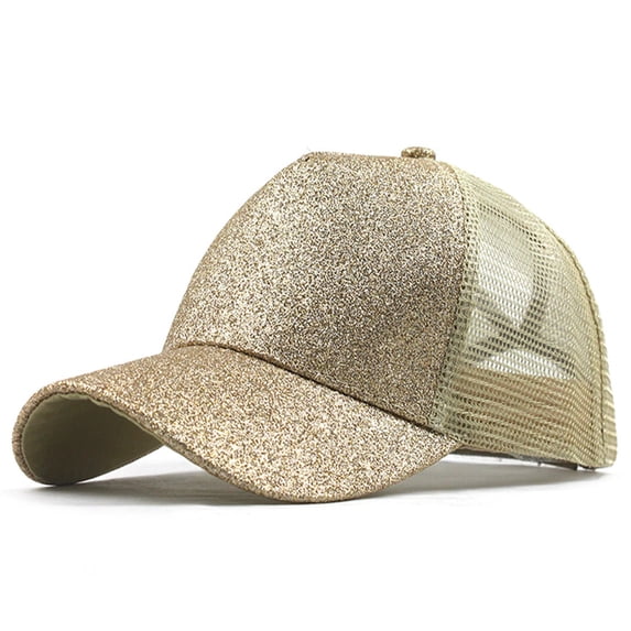 Kiplyki Wholesale Ponytail Messy Buns Trucker Plain Baseball Visor Cap Unisex Glitter Hat