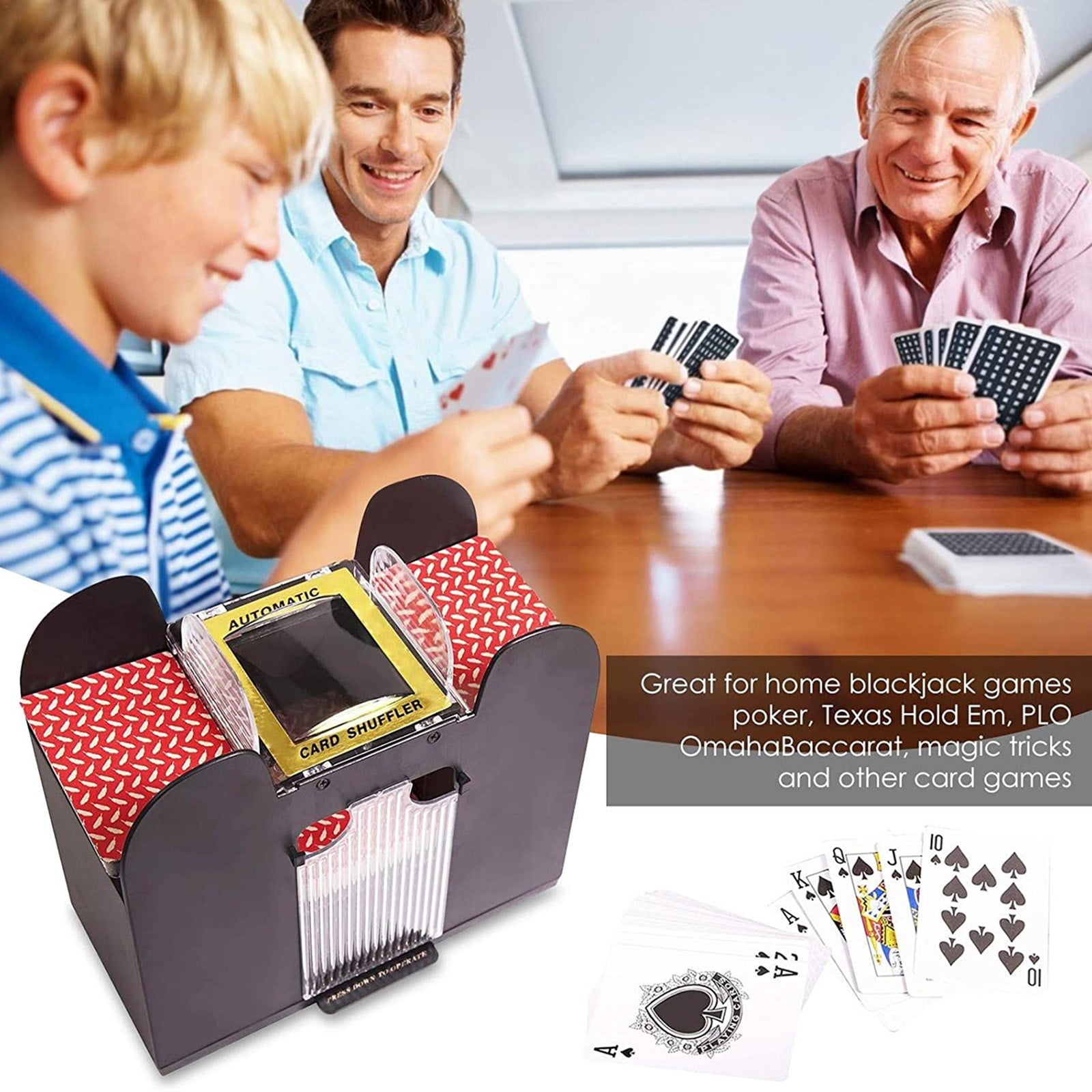 Kiplyki Wholesale Relaxdays Card Mixer Electric 6 Decks Battery Operated Card Mixing Machine