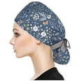 thumbnail image 1 of Kiplyki Scrub Cap With Buttons Bouffant Hat With Sweatband for Womens and Mens, 1 of 4